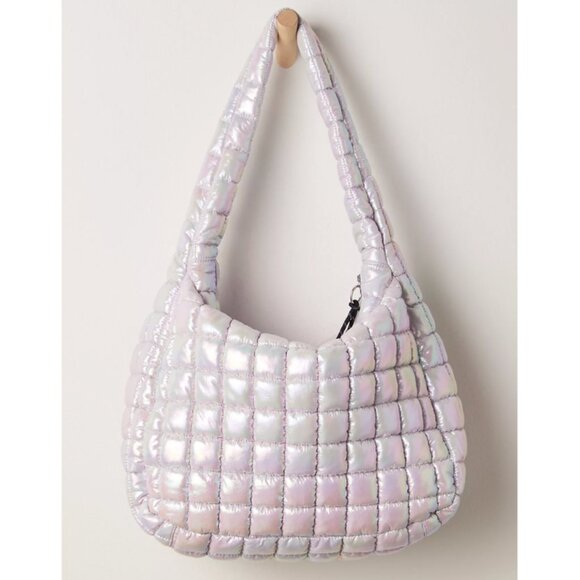 Free People FP Movement Quilted Carryall Limited Edition Iridescent Abalone - Picture 7 of 11